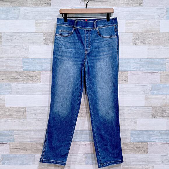 Spanx SPANXshape EveryWear Straight Leg Jeans High Rise Stretch Womens Large - Picture 1 of 8